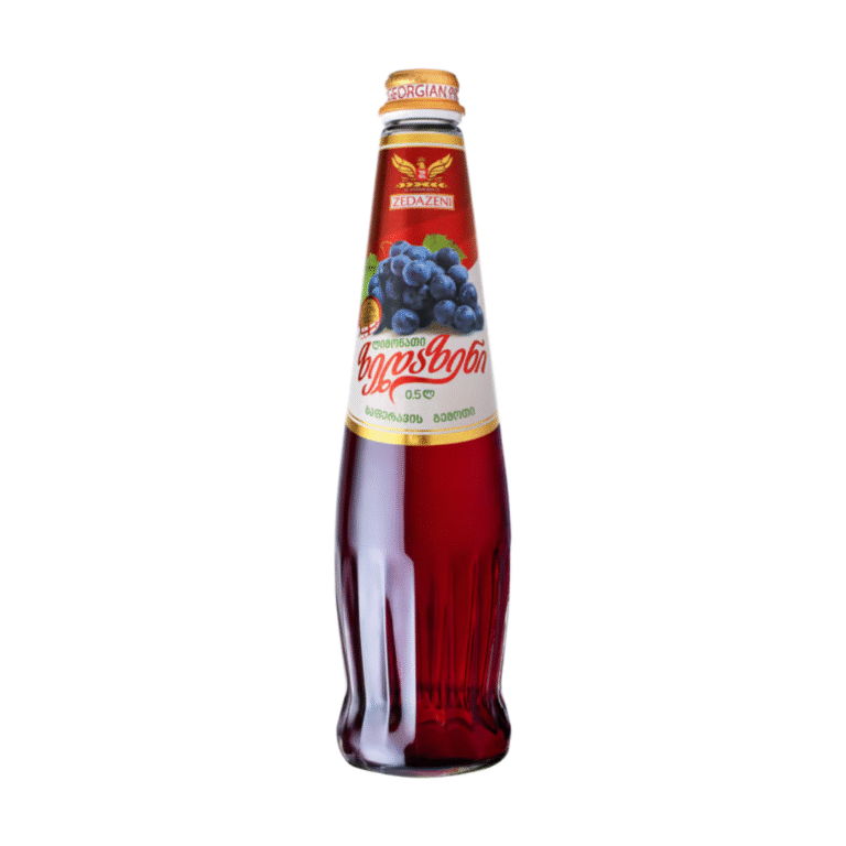 Zedazeni Saperavi Üzüm Aromalı Gürcü Gazozu 500 ml Cam Şişe